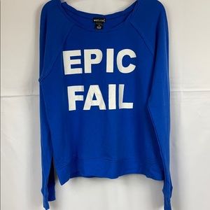 Wet seal blue epic fail shirt size medium